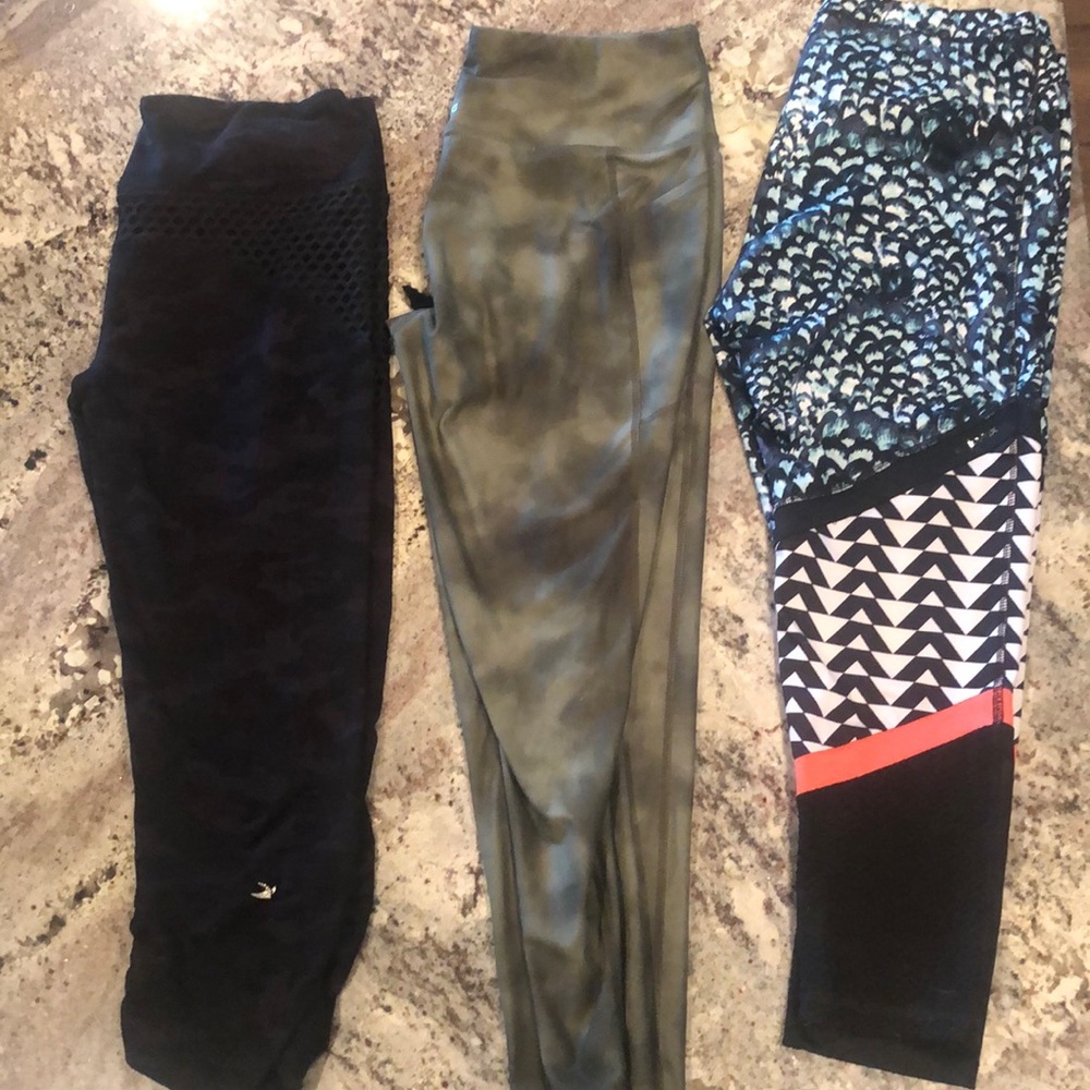 Athletic 7/8 leggings, lukka-la, Glyder & DSG, multi color, black and green.
